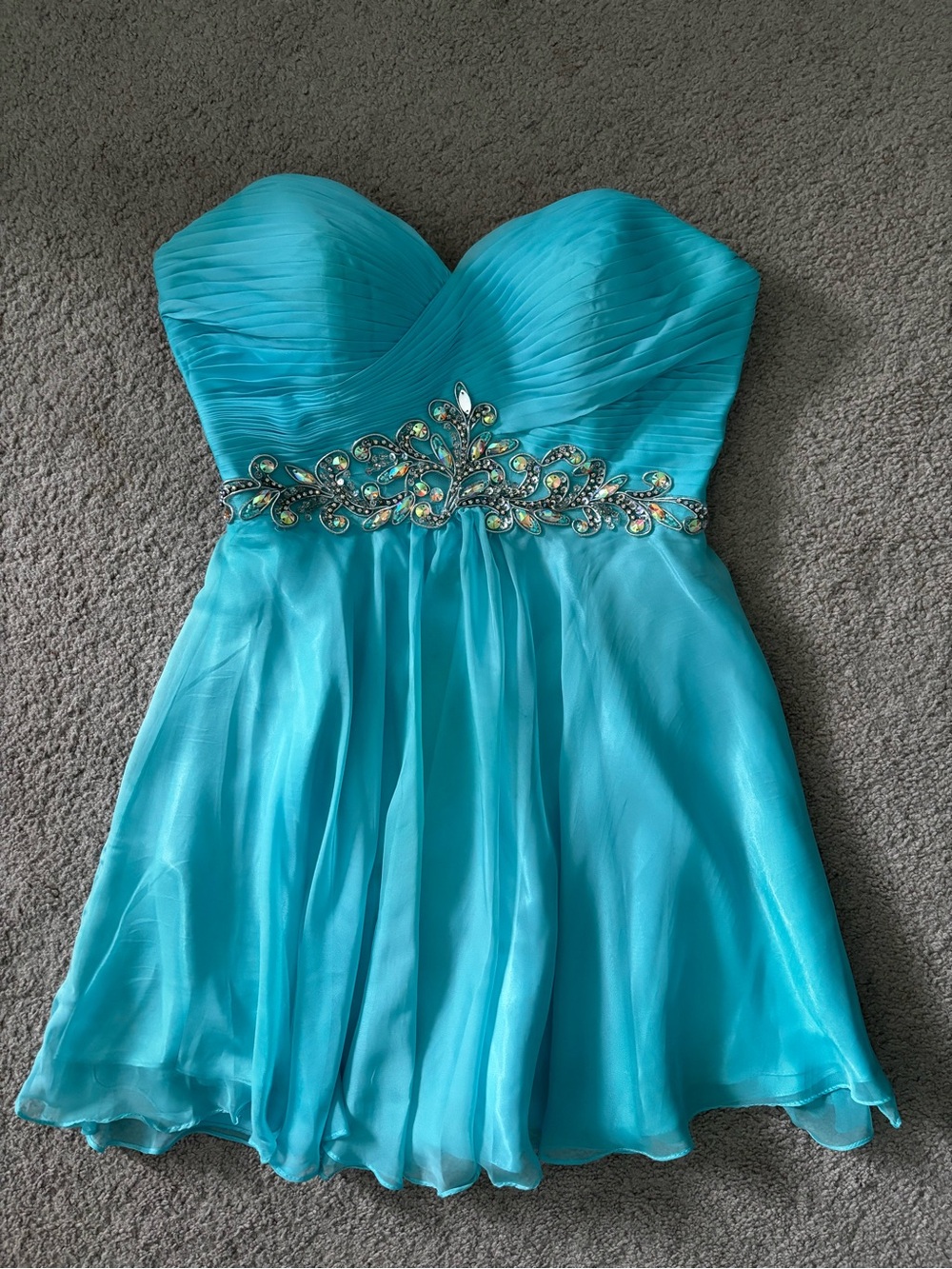 ALYCE Paris Beaded Mini Dress in Blue Size 10 Like New